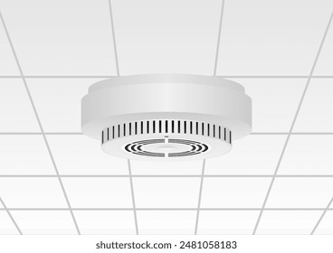 Detector de Smoke y alarma contra incendios. Alarma de Smoke. Ilustración vectorial. 