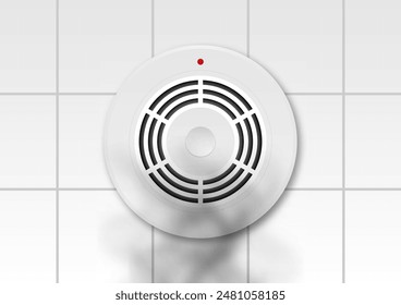 Smoke Detector and Fire Alarm. Smoke Alarm. Vector Illustration. 