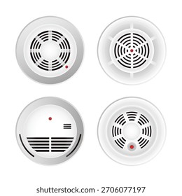 Smoke Detector Fire Alarm Vector Illustration