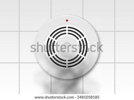 Smoke Detector and Fire Alarm. Smoke Alarm. Vector Illustration. 