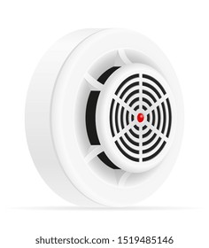 smoke detector fire and gas home security system vector illustration vector illustration isolated on white background