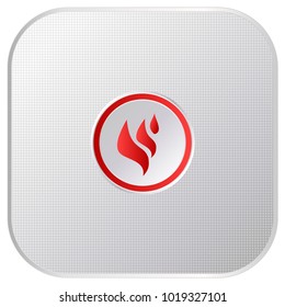 Smoke detector, fire protection, vector isolated