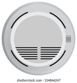 Smoke detector in fire safety. Vector illustration.