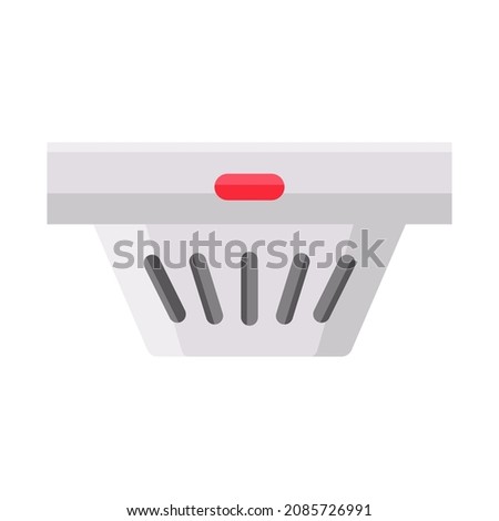 smoke detector flat clipart vector illustration