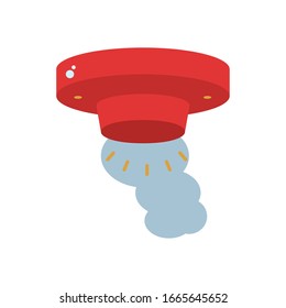 smoke detector flat style icon design, Emergency rescue save department 911 danger help safety and aid theme Vector illustration