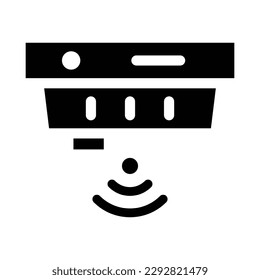 smoke detector glyph icon illustration vector graphic