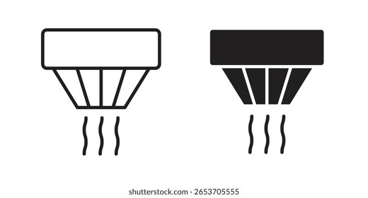 Elemento de diseño de icono de detector de Smoke. Trazo editable. Vector