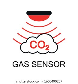 Smoke Detector Icon Design. Gas And Fire Sensor.