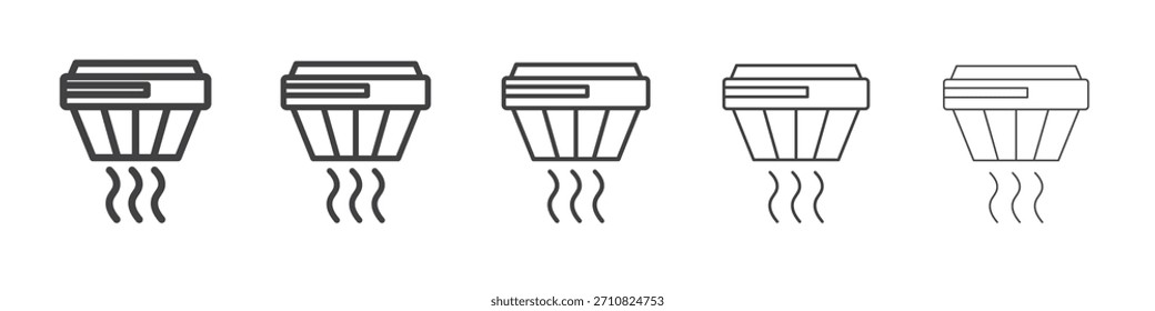 Smoke detector icono de diseño, logotipo, App, interfaz de usuario. Ilustración vectorial, EPS