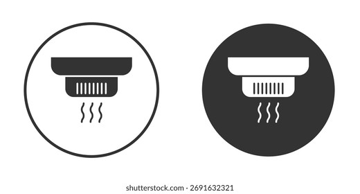 Icono de detector de Smoke ilustraciones planas. Arte vectorial.