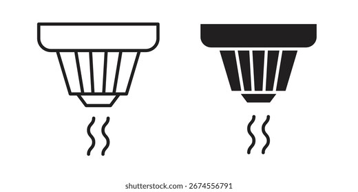 Icono del detector de Smoke en estilo de moda plano y forro para diseños de interfaz de usuario App