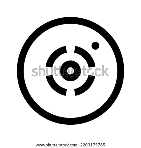 smoke detector icon isolated editable illustration