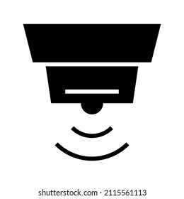 Icono del detector de humo aislado en fondo blanco