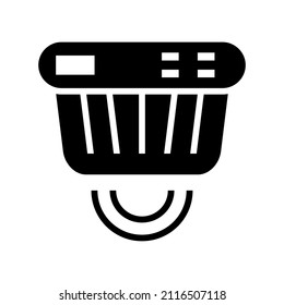 Icono del detector de humo aislado en fondo blanco