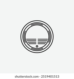 Smoke detector icon isolated on white background