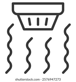 Smoke Detector Icon Lineal Style Vector Illustration