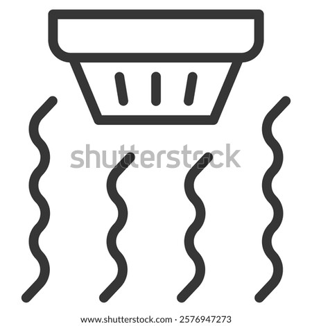 Smoke Detector Icon Lineal Style Vector Illustration