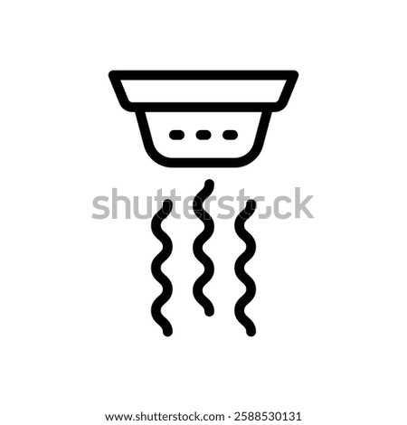 Smoke detector icon logo sign set vector outline