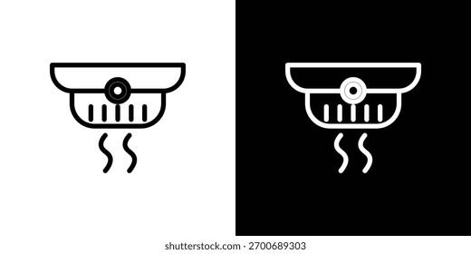 Logotipo del icono del detector de Smoke. Ilustración vectorial. Ilustración EPS.