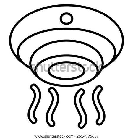 Smoke Detector icon represented by Smoke Detector Line style.