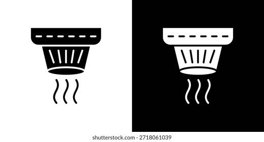 Icono del detector de Smoke. Pictograma simple de alta calidad. Estilo sólido moderno