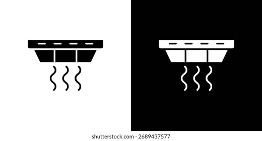 Icono de detector de Smoke ilustración simple en diseño plano