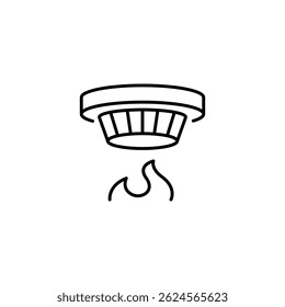 Ícone do detector de fumaça. Ícone de detector de fumaça simples para mídia social, aplicativo e web design. Ilustração vetorial.