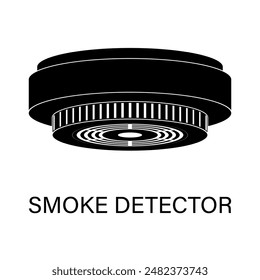 Símbolo de ícono de detector de Smoke. Alarma de Smoke. Ilustración vectorial aislada sobre fondo blanco. 