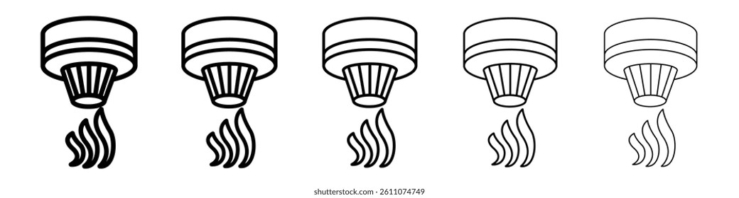 Smoke detector icon Symbol mark in Outline style