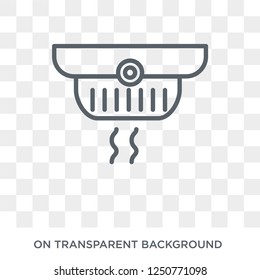 smoke detector icon. Trendy flat vector smoke detector icon on transparent background from Electronic devices collection. High quality filled smoke detector symbol use for web and mobile