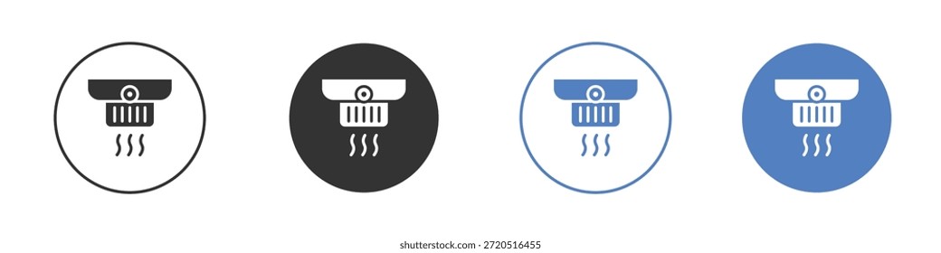 Smoke detector icon vector clip art illustration collection