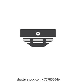 Smoke detector icon vector, filled flat sign, solid pictogram isolated on white. Fire fighting symbol, logo illustration.