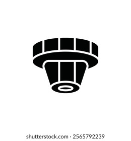 Smoke detector icon Vector flat thin line illustration