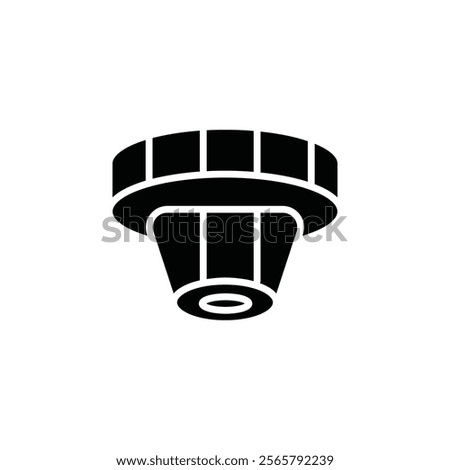 Smoke detector icon Vector flat thin line illustration