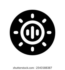 smoke detector icon. vector glyph icon for your website, mobile, presentation, and logo design.