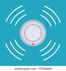 Smoke detector icon. Vector image poster
