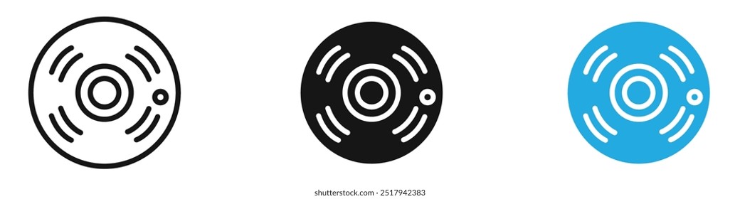 Smoke detector icon vector set illustration