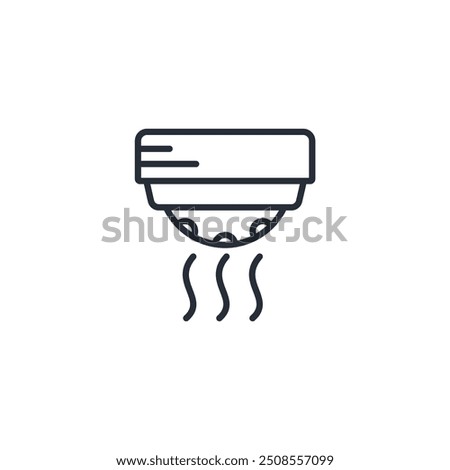 Smoke detector icon. vector.Editable stroke.linear style sign for use web design,logo.Symbol illustration.