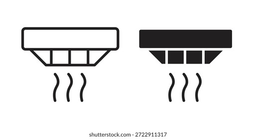 Rauchdetektor-Symbol für Web und App. Vektorgrafik eps