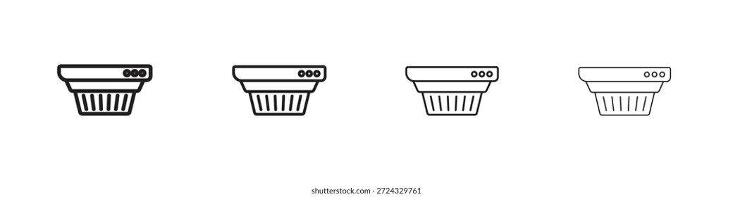 Smoke detector icons for mobile concept and web design color editable