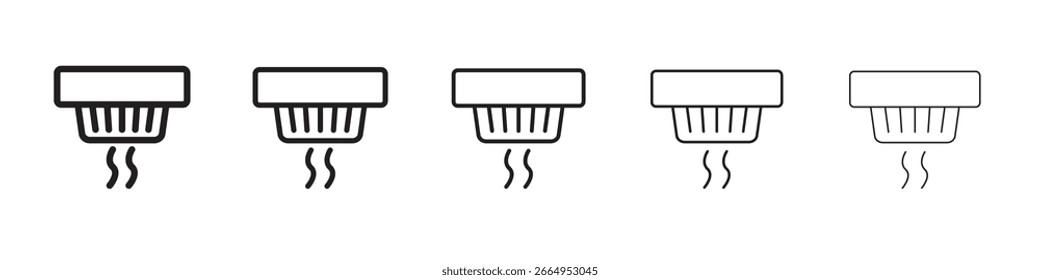 Smoke detector icons. simple and modern vector icon designs