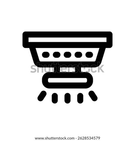 smoke detector line icon. Clean and minimalist vector icon for websites, mobile apps, presentations, and logos. Fully scalable and customizable for any project.