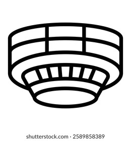 Smoke Detector Line Icon Design For Personal And Commercial use