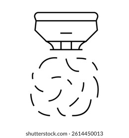 smoke detector line icon vector. smoke detector sign. isolated contour symbol black illustration