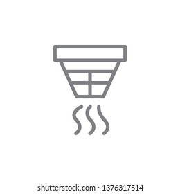 smoke detector outline icon. Elements of smoking activities illustration icon. Signs and symbols can be used for web, logo, mobile app, UI, UX on white background