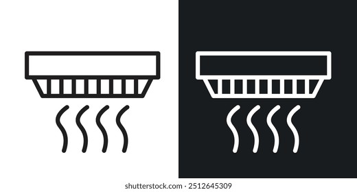 Smoke detector outlined icon vector collection.