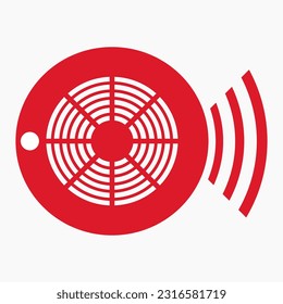 smoke detector symbol isolated on white