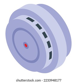 Smoke detector system icon isometric vector. Fire alarm. Home safety