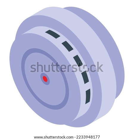 Smoke detector system icon isometric vector. Fire alarm. Home safety