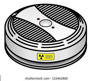 A Smoke Detector With A Test Button And Two LED Indicators.